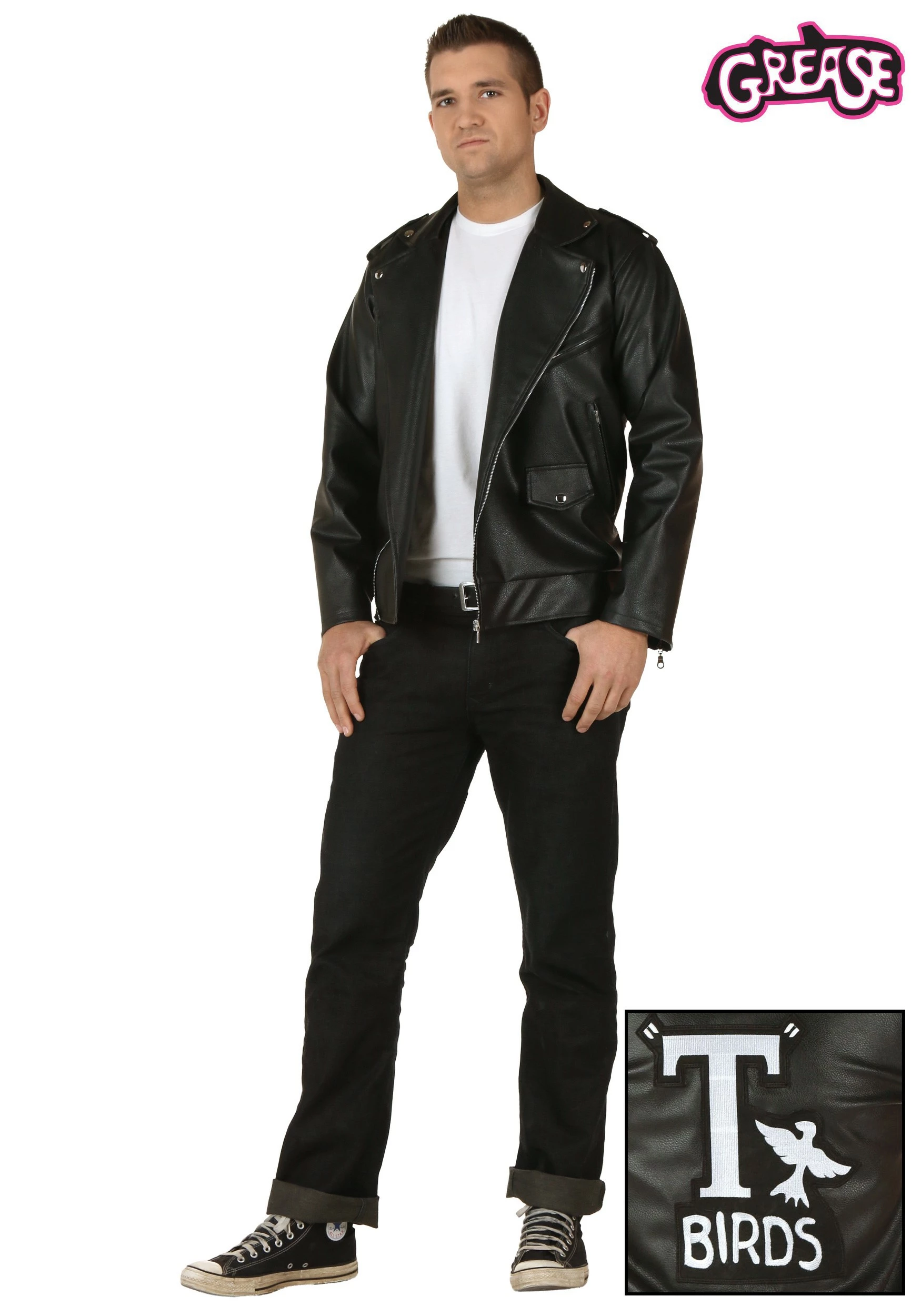 Fun Costumes Plus Size Grease Authentic T-Birds Jacket Costume 1 Fun Costumes Plus Size Grease Authentic T-Birds Jacket Costume