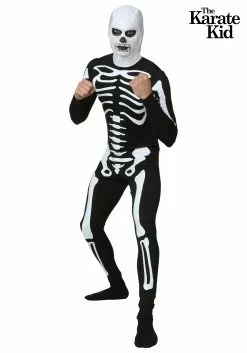 Fun Costumes Plus Size Adult Karate Kid Skeleton Suit Costume