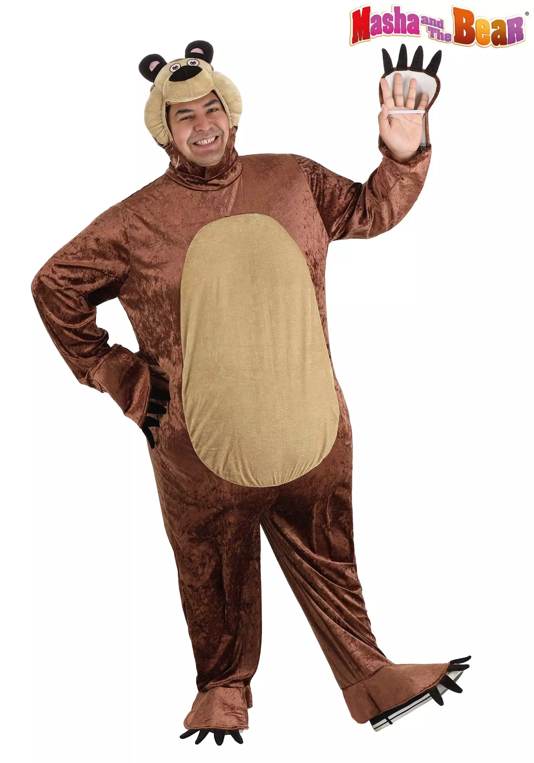 Fun Costumes Plus Size Masha And The Bear Bear Costume For Men 1 Fun Costumes Plus Size Masha And The Bear Bear Costume For Men