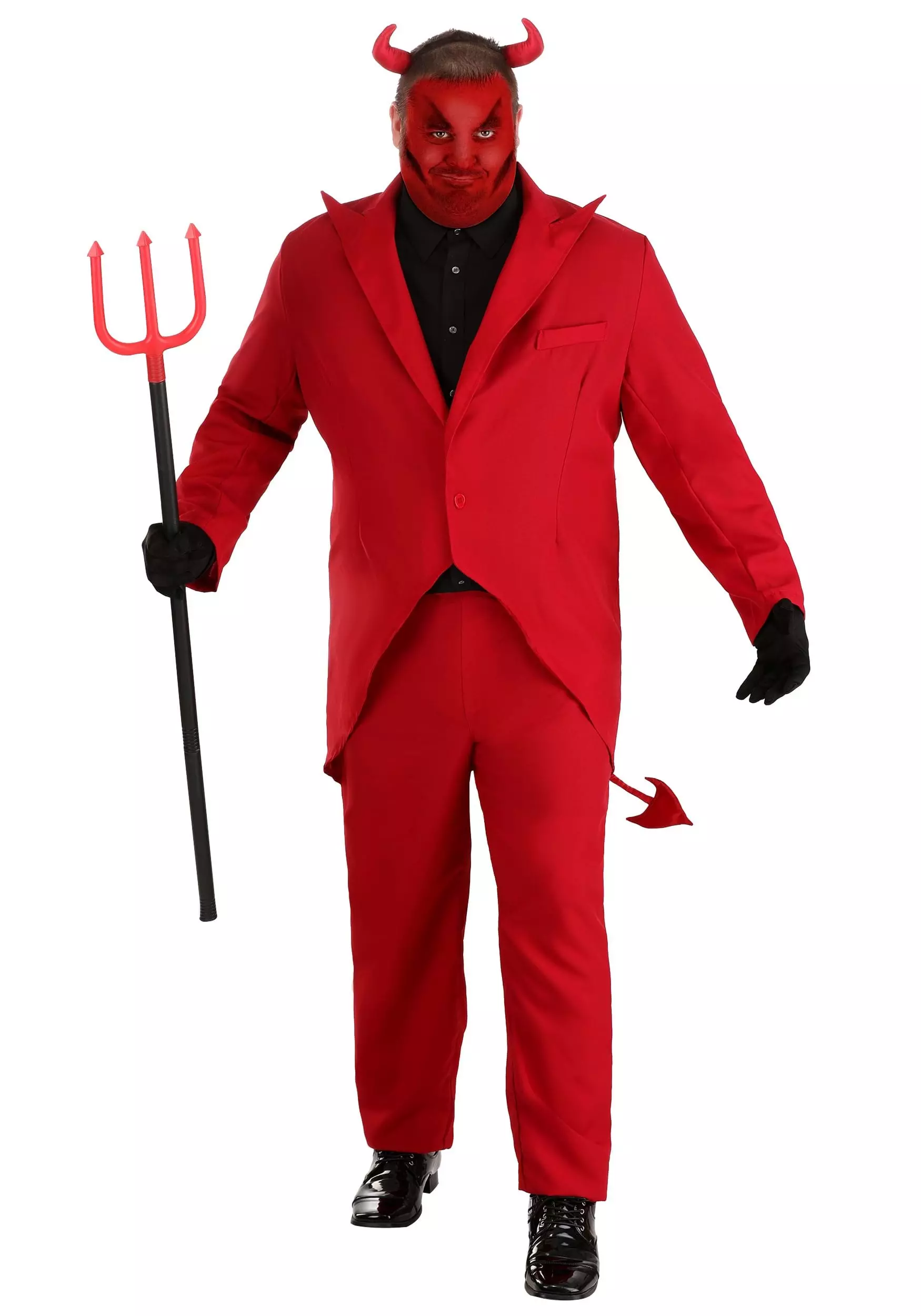 Fun Costumes Plus Size Red Suit Devil Costume 1 Fun Costumes Plus Size Red Suit Devil Costume