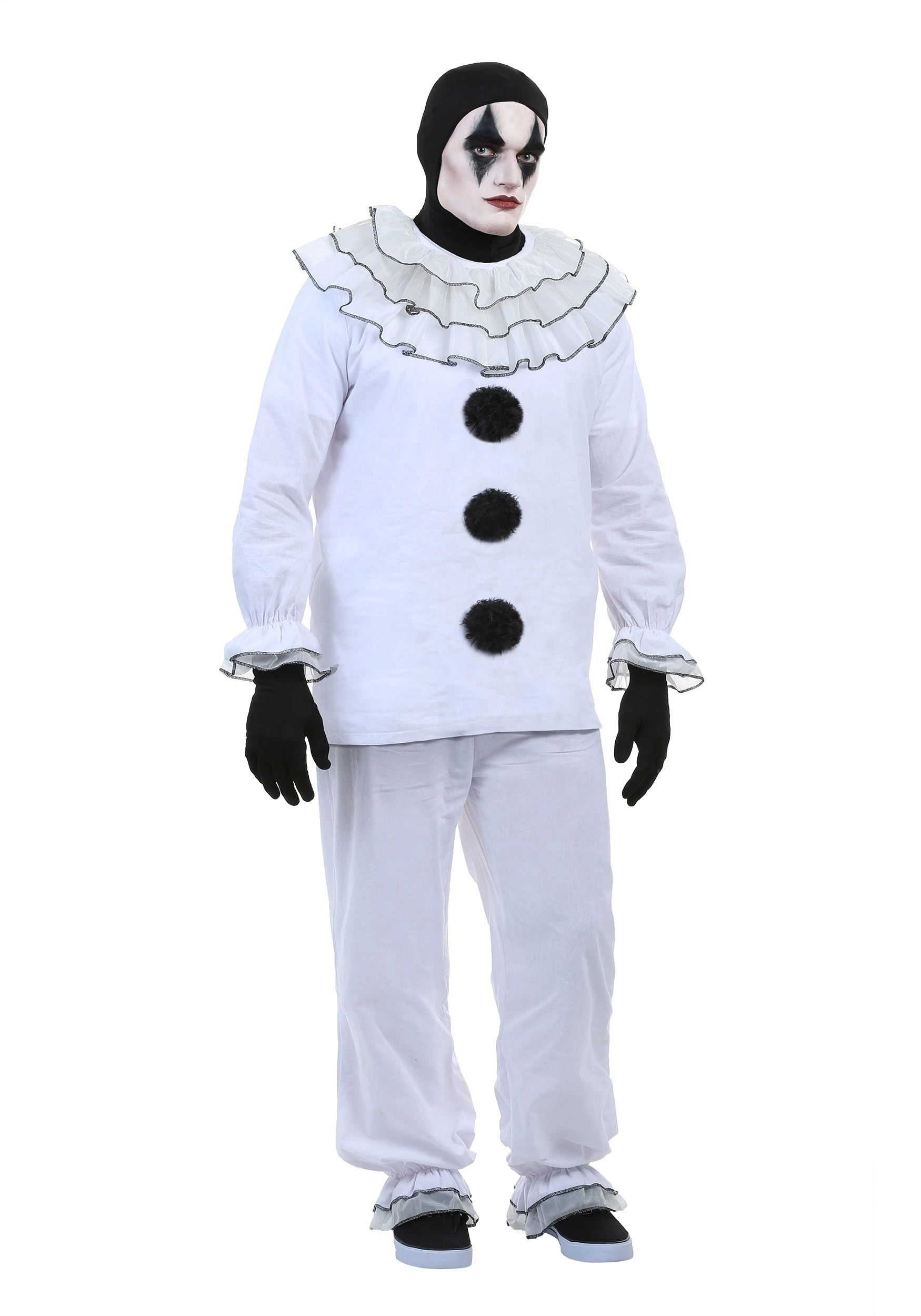 Fun Costumes Plus Size Vintage Pierrot Clown Adult Costume 1 Fun Costumes Plus Size Vintage Pierrot Clown Adult Costume