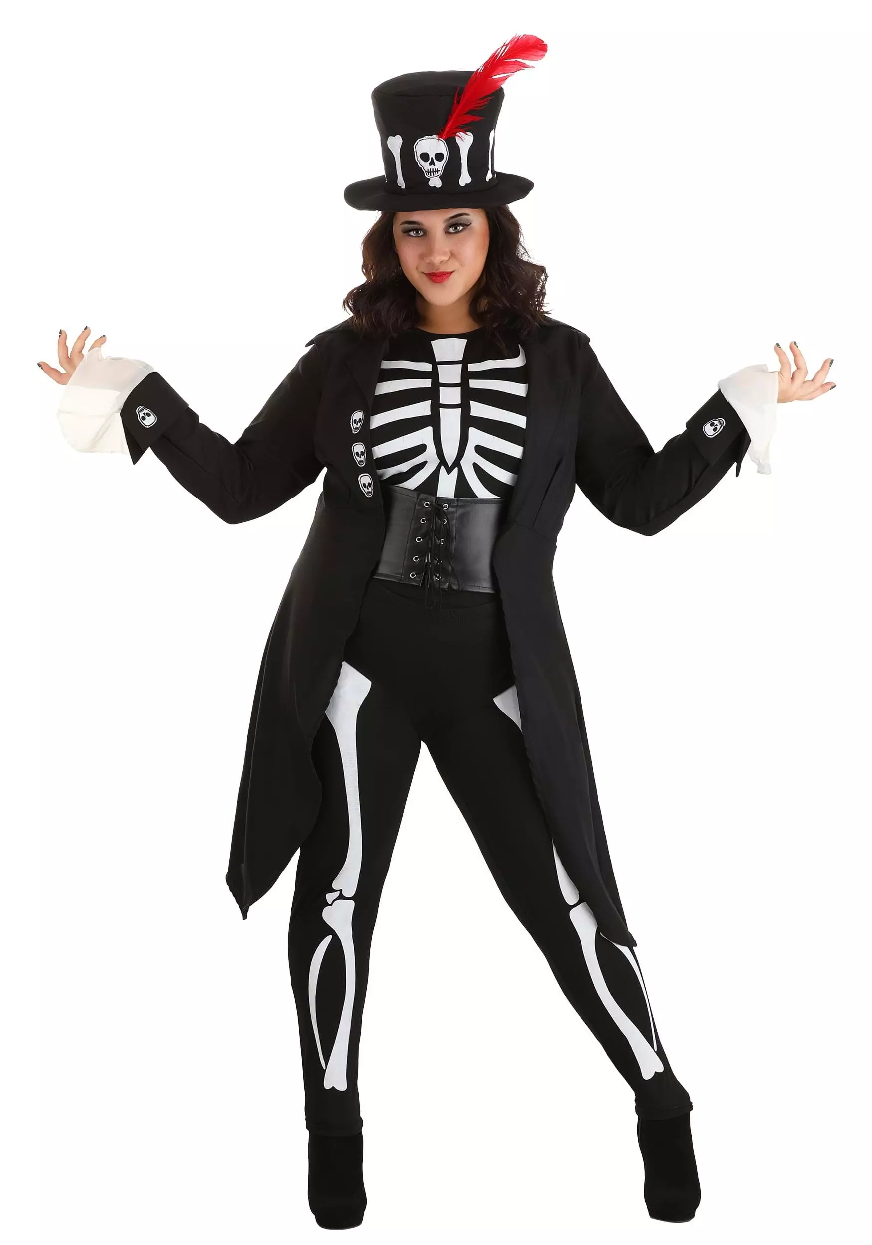 Fun Costumes Plus Size Ladies Voodoo Skeleton Costume 6 Fun Costumes Plus Size Ladies Voodoo Skeleton Costume - Image 6