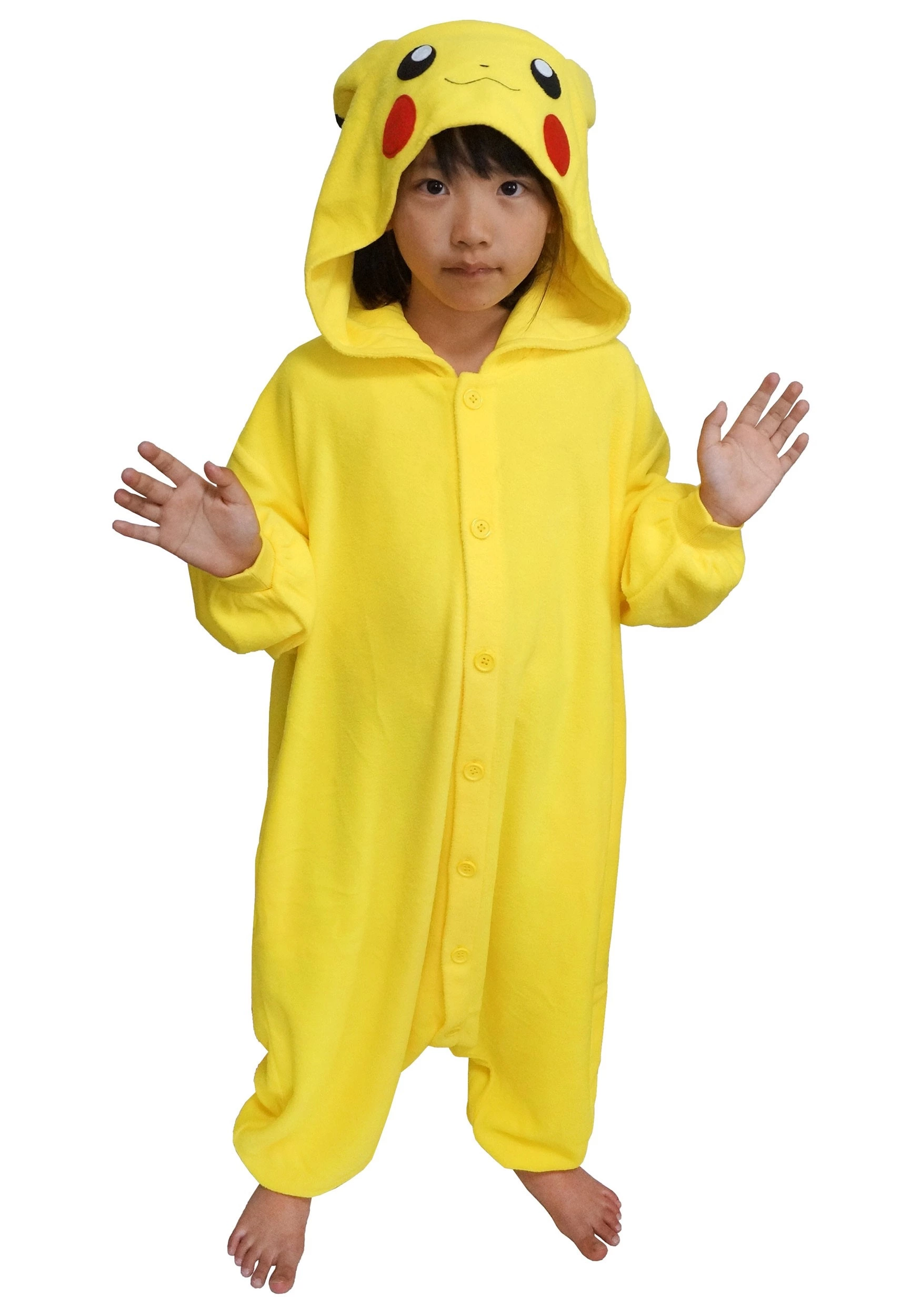 Sazac Kid's Pokémon Pikachu Kigurumi Costume 1 Sazac Kid's Pokémon Pikachu Kigurumi Costume