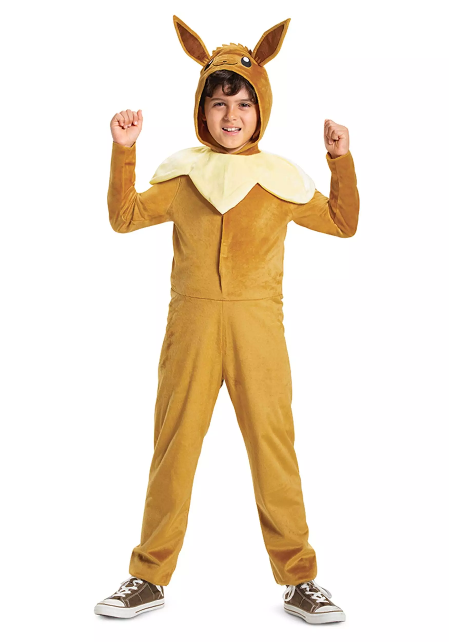 Disguise Kid's Pokémon Eevee Hooded Jumpsuit Classic Costume 1 Disguise Kid's Pokémon Eevee Hooded Jumpsuit Classic Costume