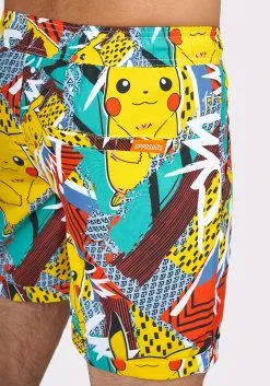 Opposuits Pokémon Pika Pikachu Swimsuit & Shirt For Men -Scary Costumes store pokemon mens pika pikachu swimsuit shirt alt 6