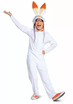 Disguise Kid's Pokémon Scorbunny Hooded Jumpsuit Classic Costume 5 Disguise Kid's Pokémon Scorbunny Hooded Jumpsuit Classic Costume -Scary Costumes store pokemon scorbunny hooded jumpsuit classic costume alt 2