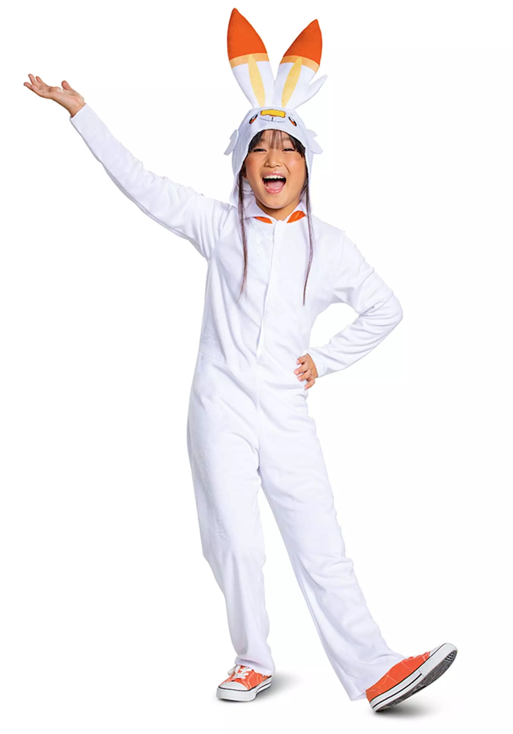 Disguise Kid's Pokémon Scorbunny Hooded Jumpsuit Classic Costume 3 Disguise Kid's Pokémon Scorbunny Hooded Jumpsuit Classic Costume - Image 3