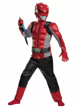 Disguise Power Rangers Beast Morphers Kids Red Ranger Classic Costume 6 Disguise Power Rangers Beast Morphers Kids Red Ranger Classic Costume -Scary Costumes store power rangers beast morphers child red ranger clas alt 2