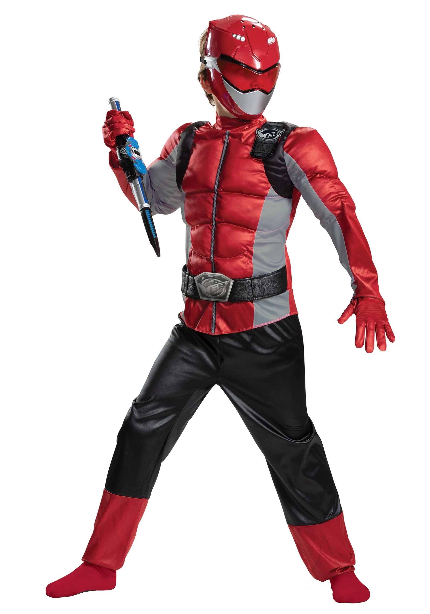 Disguise Power Rangers Beast Morphers Kids Red Ranger Classic Costume 3 Disguise Power Rangers Beast Morphers Kids Red Ranger Classic Costume - Image 3