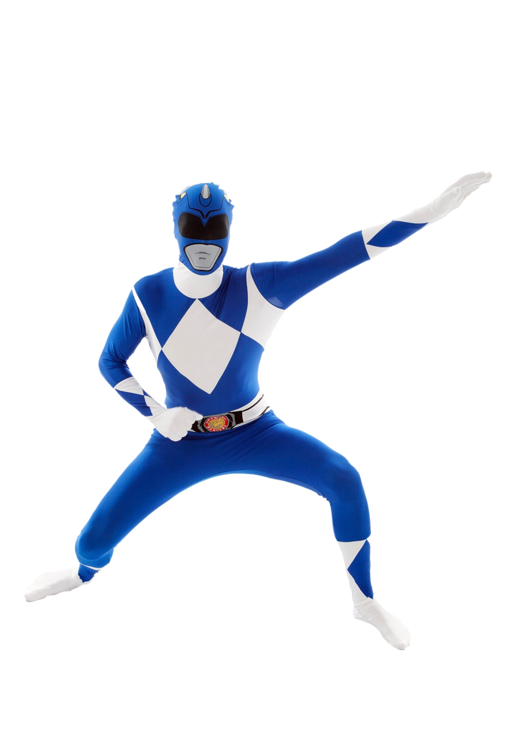 Morphsuits Power Rangers: Blue Ranger Morphsuit Costume 2 Morphsuits Power Rangers: Blue Ranger Morphsuit Costume - Image 2