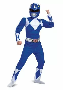 Disguise Power Rangers Boy's Blue Ranger Costume 7 Disguise Power Rangers Boy's Blue Ranger Costume -Scary Costumes store power rangers boys blue ranger costume alt 2