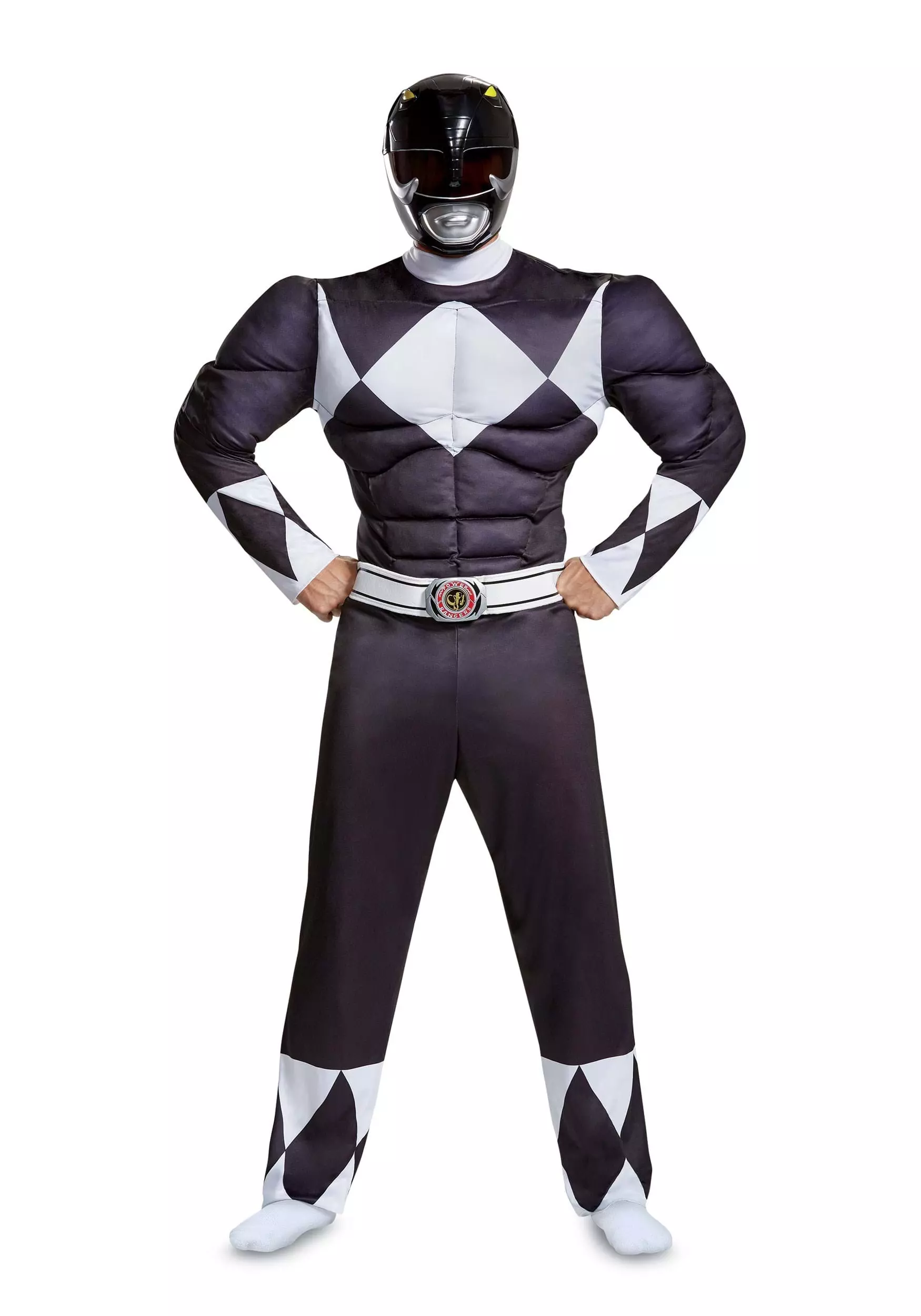 Disguise Power Rangers Black Ranger Men's Muscle Costume 3 Disguise Power Rangers Black Ranger Men's Muscle Costume - Image 3