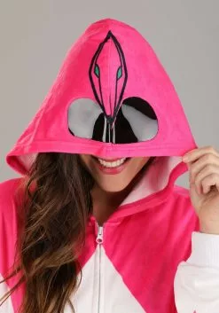 BigWan Apparel Co. Power Rangers Pink Ranger Hooded Union Suit For Adults 13 BigWan Apparel Co. Power Rangers Pink Ranger Hooded Union Suit For Adults -Scary Costumes store power rangers pink ranger hooded union suit alt 6