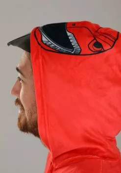 BigWan Apparel Co. Adult Power Rangers Red Ranger Hooded Union Suit -Scary Costumes store power rangers red ranger hooded union suit alt 2