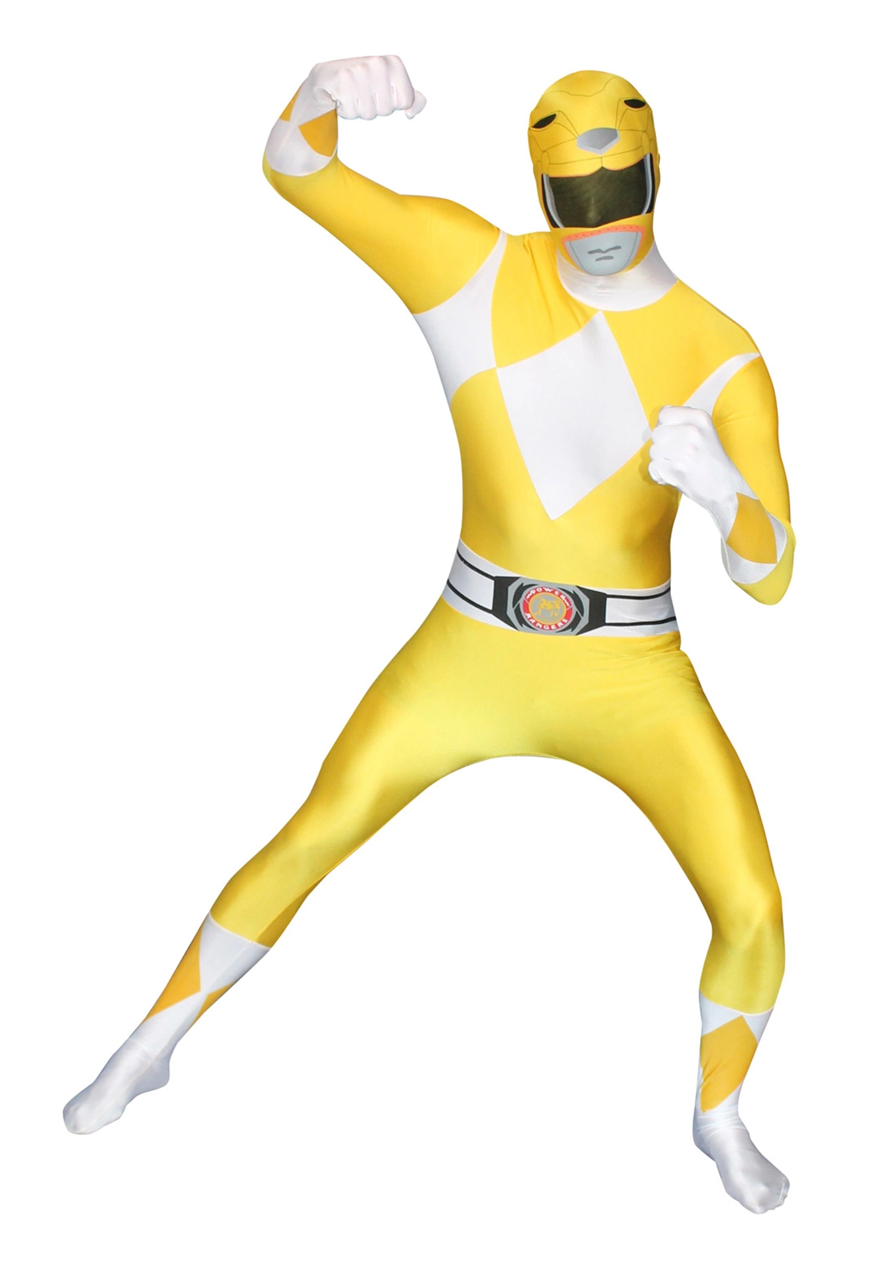 Morphsuits Power Rangers: Yellow Ranger Morphsuit Costume 3 Morphsuits Power Rangers: Yellow Ranger Morphsuit Costume - Image 3