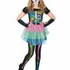 Karnival Costumes Rainbow Skeleton Girl Costume