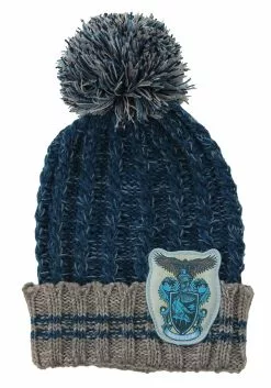 Elope Ravenclaw Heathered Warm Pom Beanie -Scary Costumes store ravenclaw heathered pom beanie alt 2