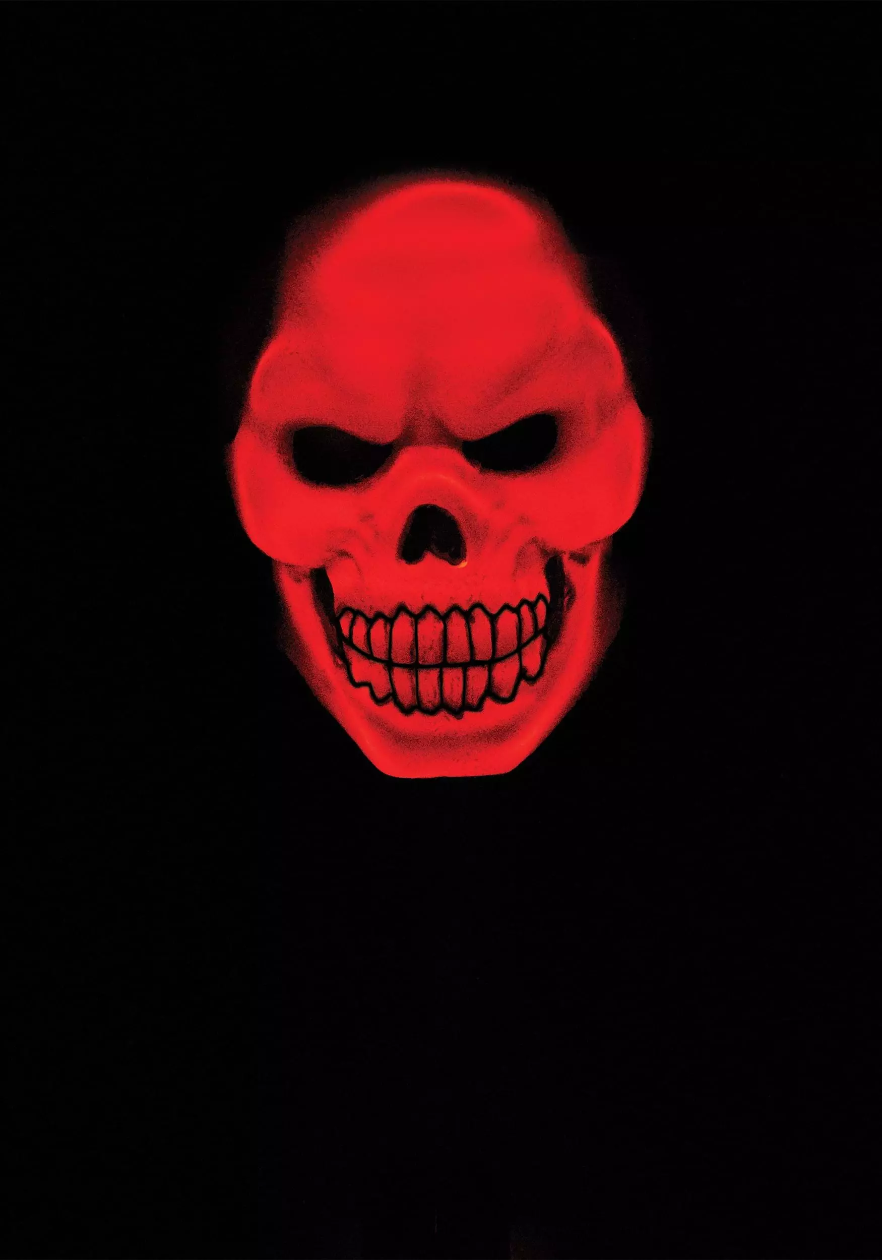 California Costume Collection Red Skull Light Up Adult Mask 2 California Costume Collection Red Skull Light Up Adult Mask - Image 2