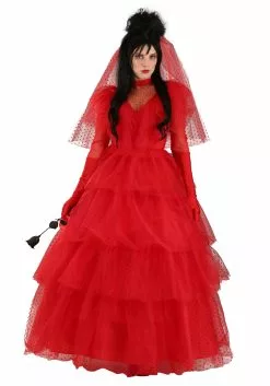 Fun Costumes Women's Premium Red Wedding Dress