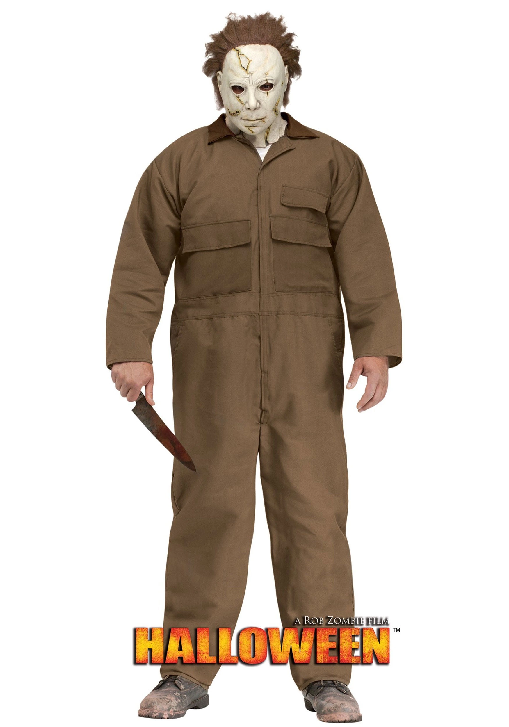 Fun World Rob Zombie Halloween Michael Myers Men's Plus Size Costume 1 Fun World Rob Zombie Halloween Michael Myers Men's Plus Size Costume
