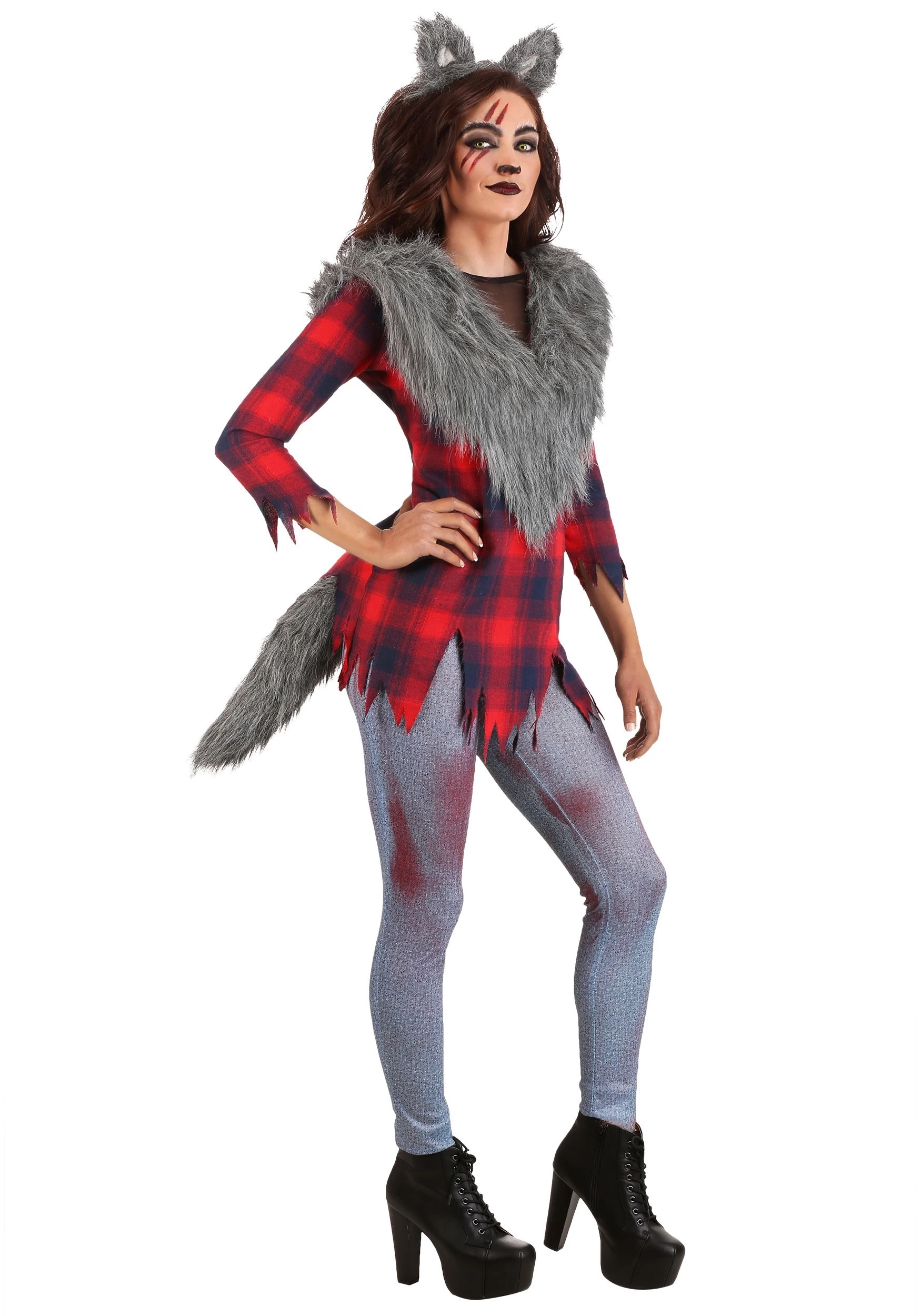 Seeing Red Women's Plus Size Ruff And Tumble Werewolf Costume 1 Seeing Red Women's Plus Size Ruff And Tumble Werewolf Costume