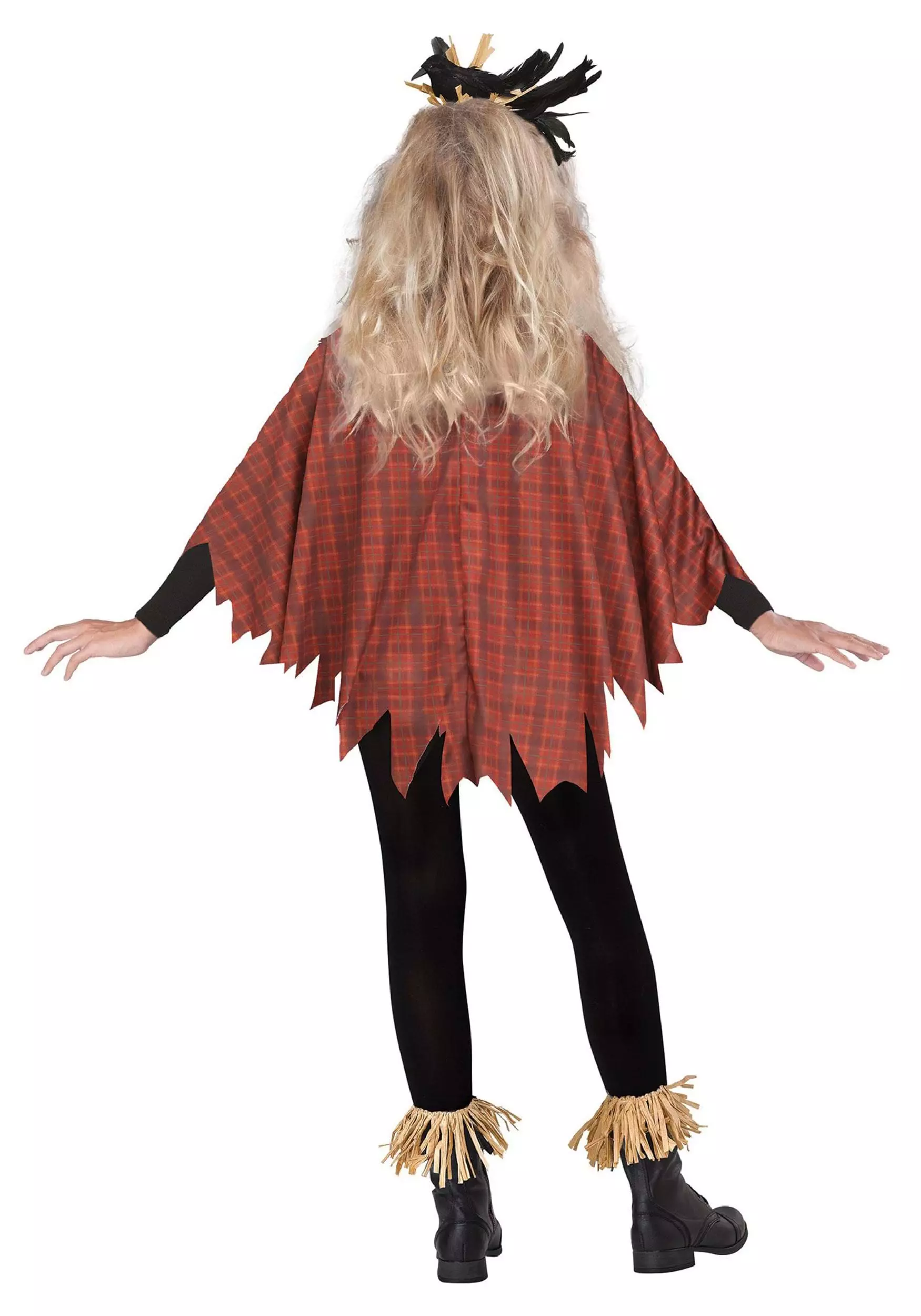 Fun World Scary Kid's Scarecrow Poncho 2 Fun World Scary Kid's Scarecrow Poncho - Image 2