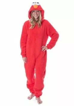MJC International Adult Sesame Street Elmo Sherpa Union Suit