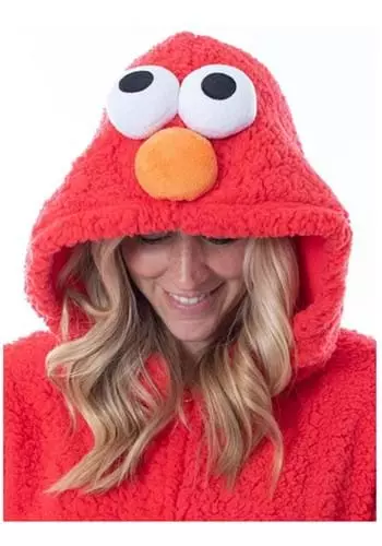 MJC International Adult Sesame Street Elmo Sherpa Union Suit 4 MJC International Adult Sesame Street Elmo Sherpa Union Suit - Image 4