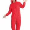 BigWan Apparel Co. Sesame Street Elmo Onesie Costume For Adults