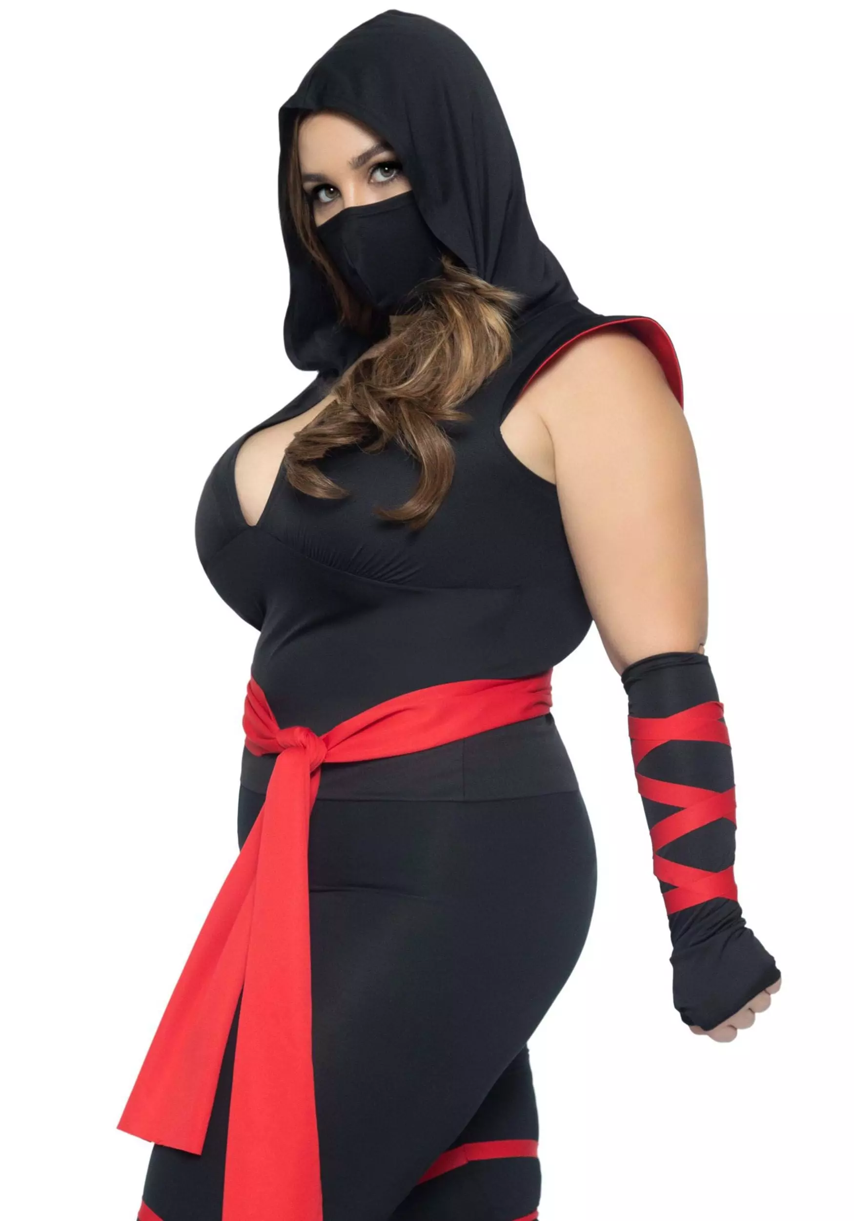 LEG AVENUE Deadly Ninja Women's Sexy Plus Size Costume 4 LEG AVENUE Deadly Ninja Women's Sexy Plus Size Costume - Image 4
