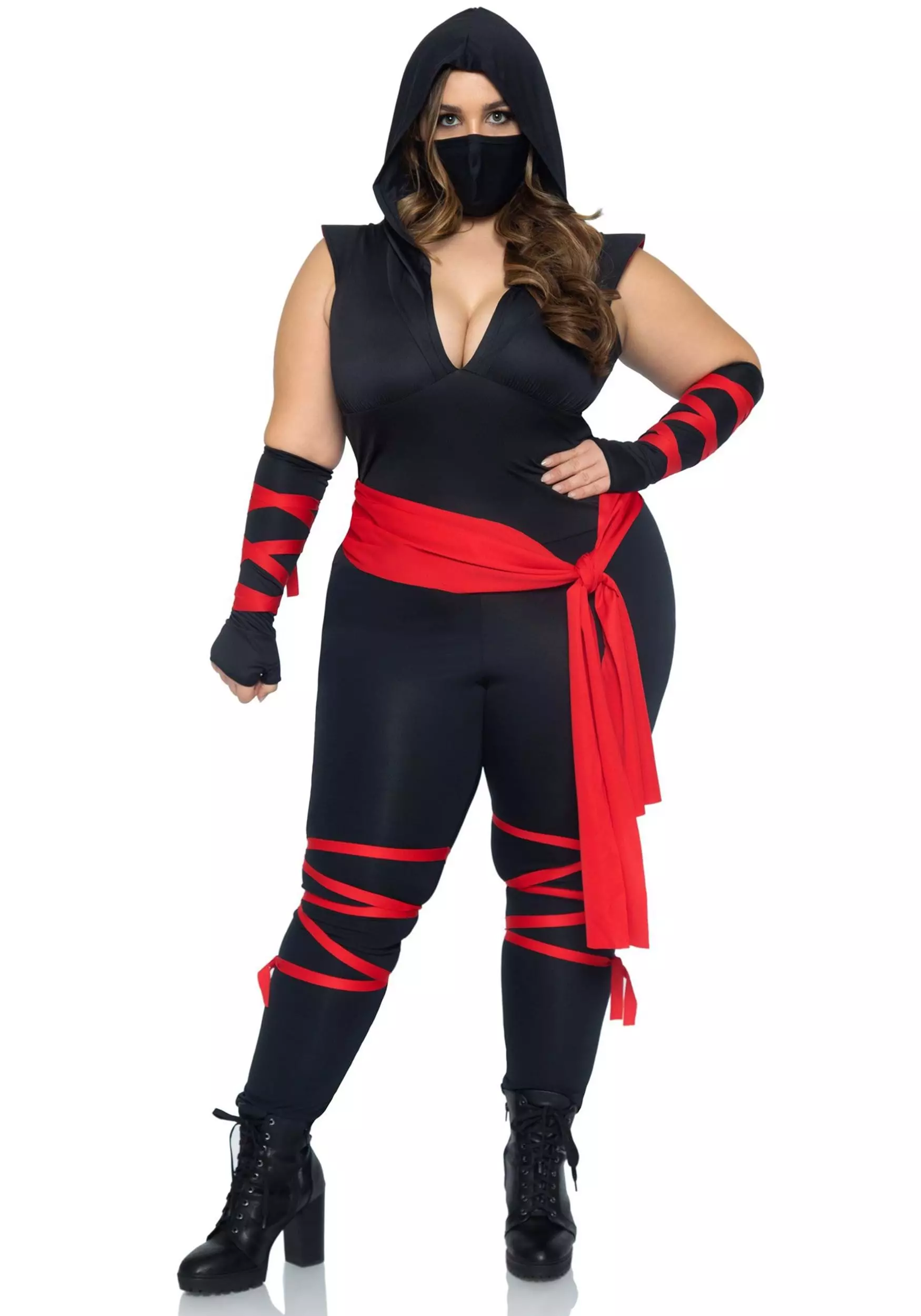 LEG AVENUE Deadly Ninja Women's Sexy Plus Size Costume 1 LEG AVENUE Deadly Ninja Women's Sexy Plus Size Costume