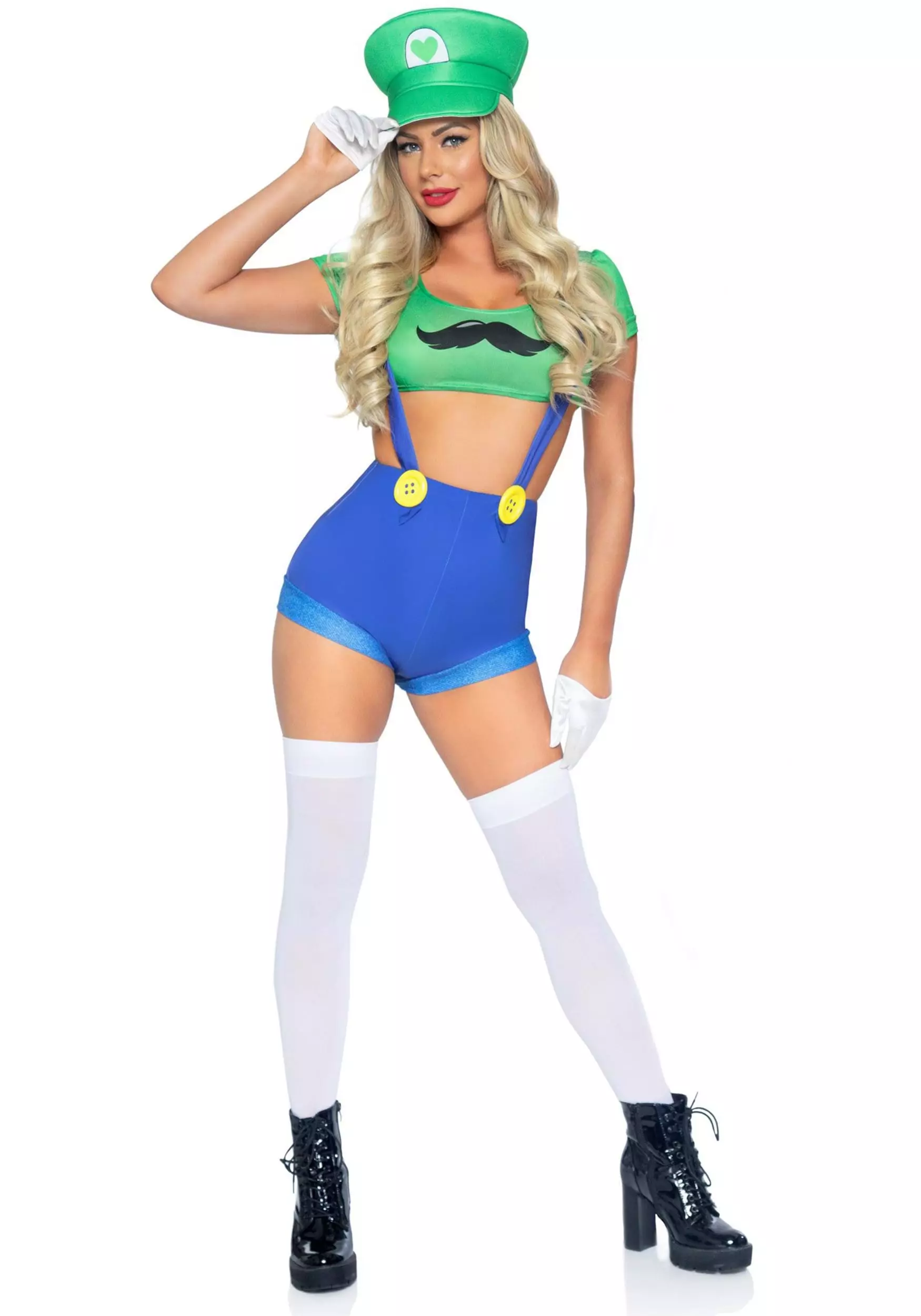 LEG AVENUE Sexy Piece Green Gamer Babe Costume For Women 3 LEG AVENUE Sexy Piece Green Gamer Babe Costume For Women - Image 3