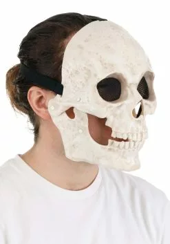 Seasonal Visions International, Ltd. Shiny Skull Mouth Mover Mask 8 Seasonal Visions International, Ltd. Shiny Skull Mouth Mover Mask -Scary Costumes store shining skull mouth mover mask alt 3