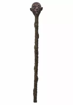 Ghoulish Productions Creepy Shrunken Head Voodoo Staff