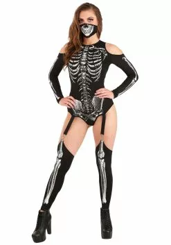 Seeing Red Skeleton Bodysuit Costume 14 Seeing Red Skeleton Bodysuit Costume -Scary Costumes store skeleton bodysuit womens costume alt 5