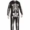 Fun World Skeleton Jumpsuit Costume For Adults