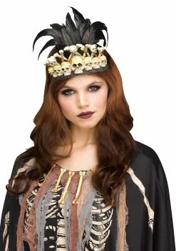 Fun World Skull Crown Headpiece Costume Accessory