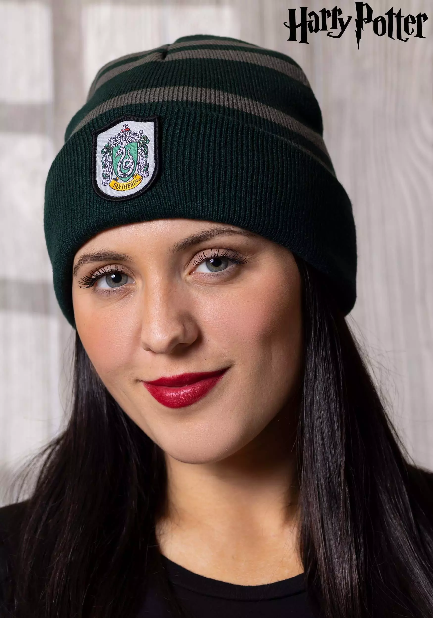 Elope Stocking Cap With Slytherin Crest 1 Elope Stocking Cap With Slytherin Crest