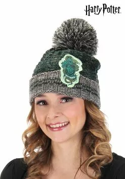 Elope Slytherin Heathered Pom Warm Beanie