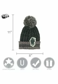 Elope Slytherin Heathered Pom Warm Beanie -Scary Costumes store slytherin heathered pom beanie alt 6