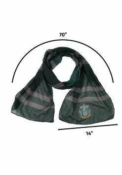 Elope Hogwarts Slytherin Lightweight Scarf 5 Elope Hogwarts Slytherin Lightweight Scarf -Scary Costumes store slytherin lightweight scarf alt 2