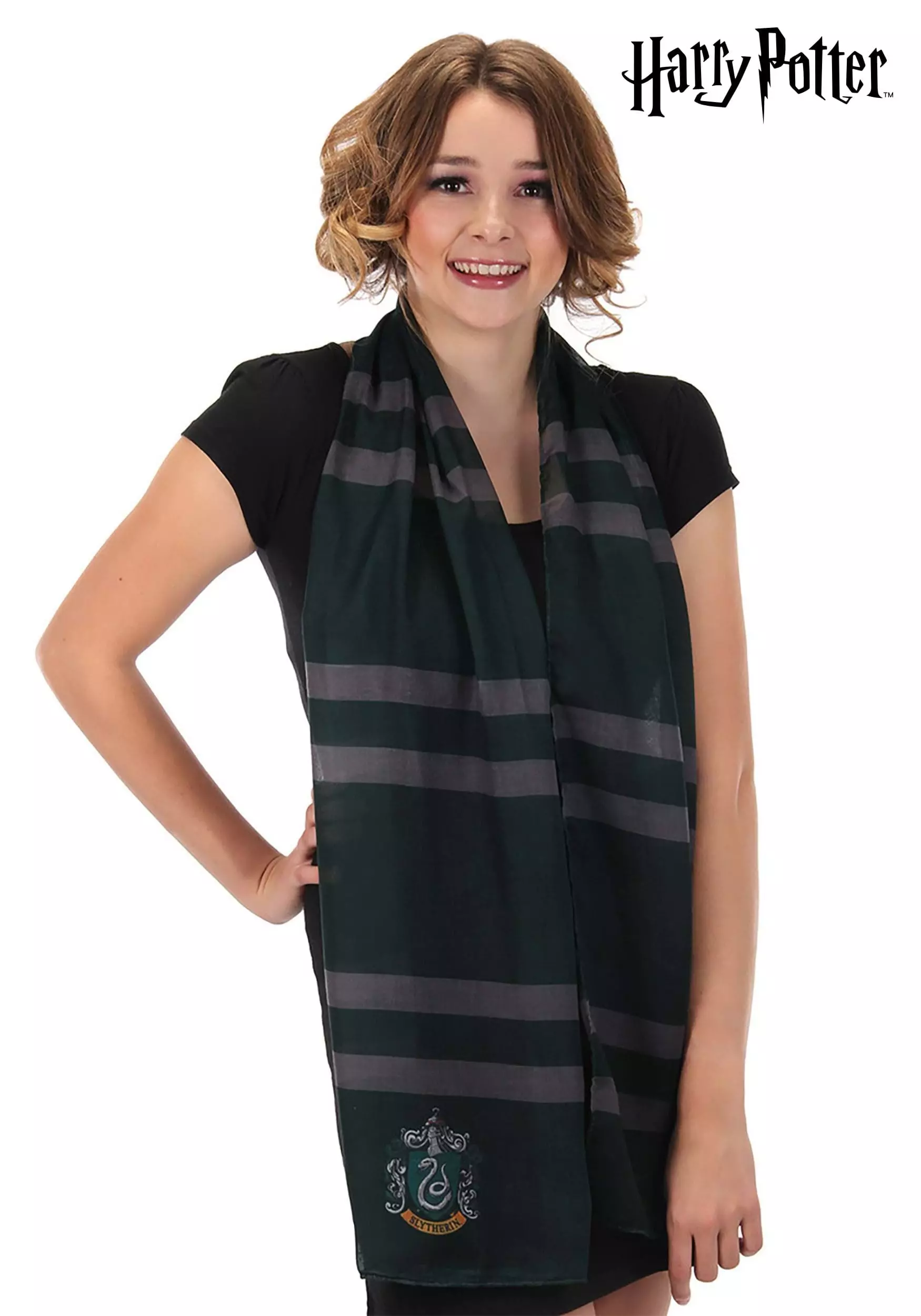 Elope Hogwarts Slytherin Lightweight Scarf 1 Elope Hogwarts Slytherin Lightweight Scarf