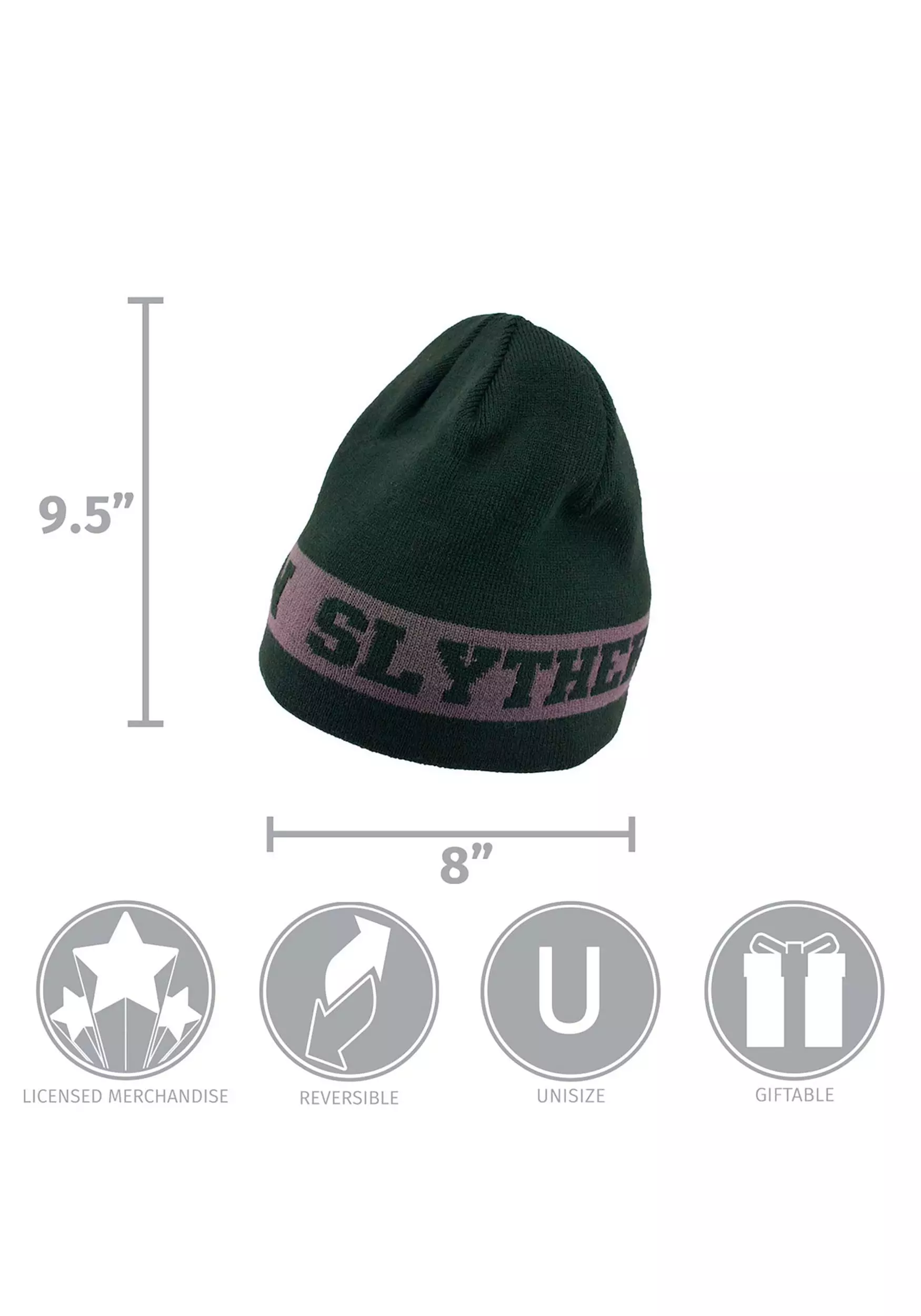 Elope Slytherin Reversible Warm Knit Beanie 3 Elope Slytherin Reversible Warm Knit Beanie - Image 3