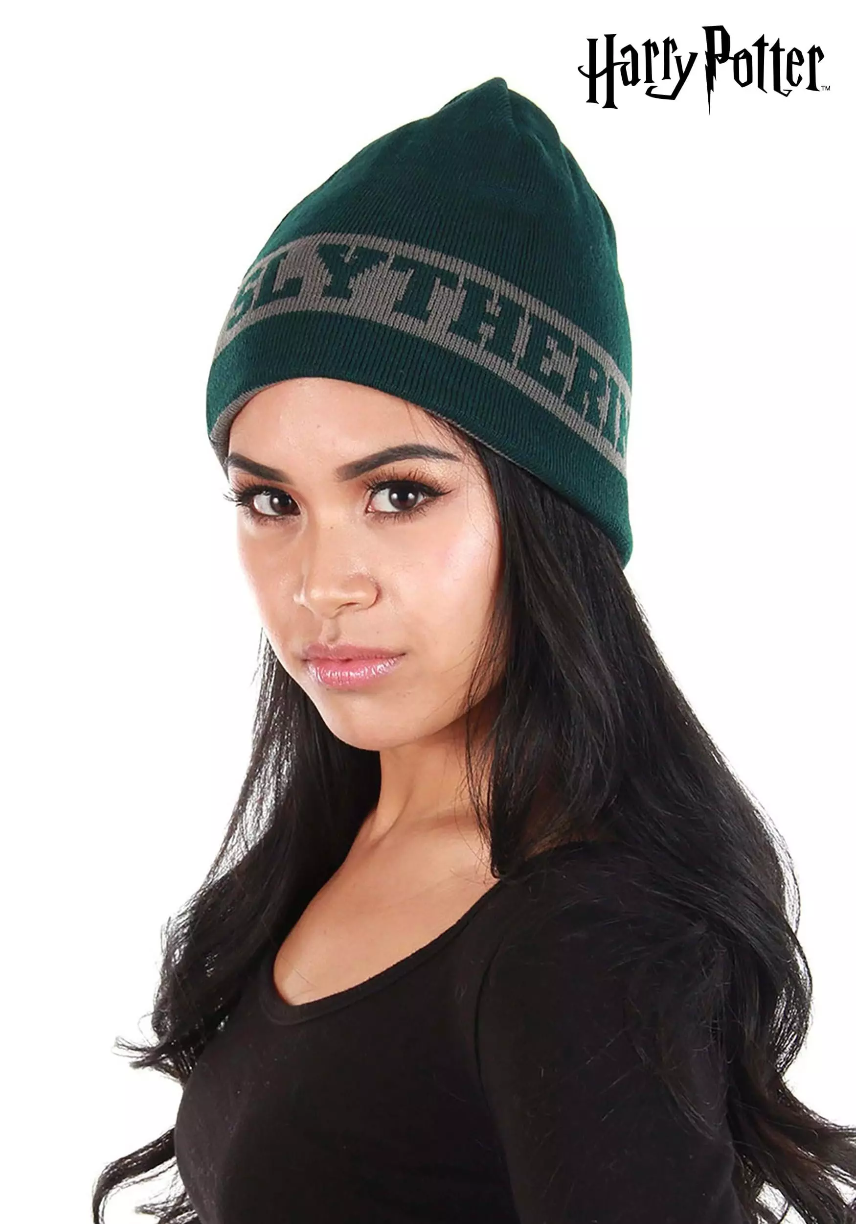 Elope Slytherin Reversible Warm Knit Beanie 1 Elope Slytherin Reversible Warm Knit Beanie