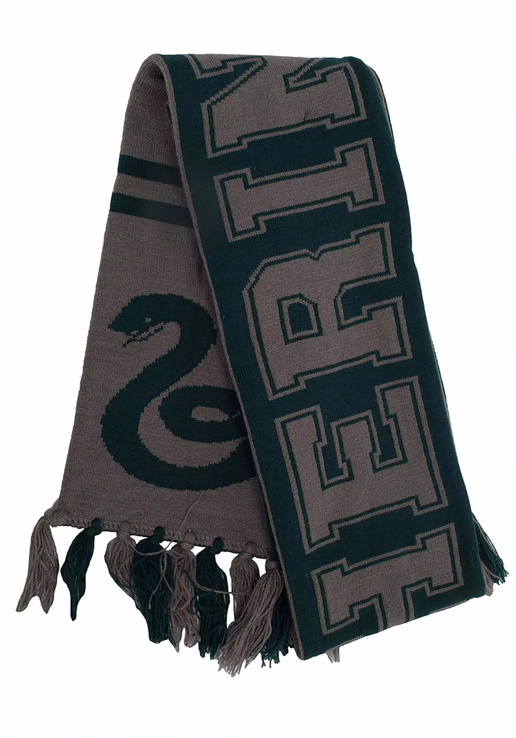 Elope Slytherin Reversible Winter Knit Scarf 2 Elope Slytherin Reversible Winter Knit Scarf - Image 2