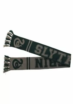 Elope Slytherin Reversible Winter Knit Scarf 6 Elope Slytherin Reversible Winter Knit Scarf -Scary Costumes store slytherin reversible knit scarf alt 2