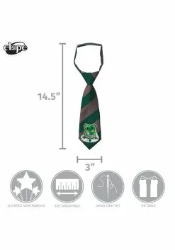 Elope Slytherin House Toddler Breakaway Tie 9 Elope Slytherin House Toddler Breakaway Tie -Scary Costumes store slytherin toddler tie alt 4