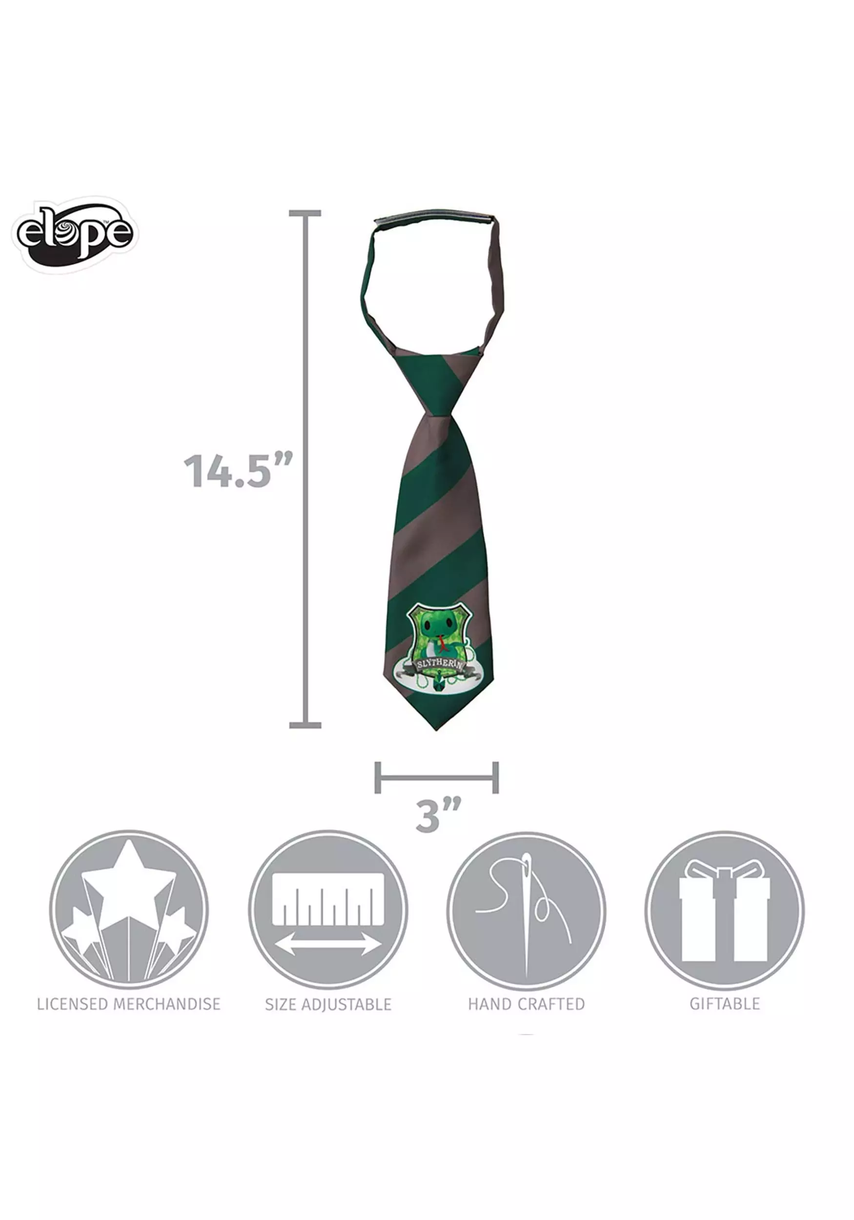 Elope Slytherin House Toddler Breakaway Tie 5 Elope Slytherin House Toddler Breakaway Tie - Image 5