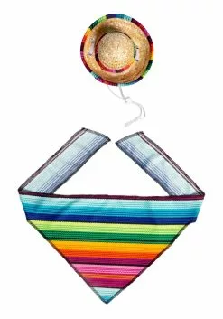Pet Krewe Bandana And Sombrero Pet Costume Set 10 Pet Krewe Bandana And Sombrero Pet Costume Set -Scary Costumes store sombrero bandana pet costume set alt 4