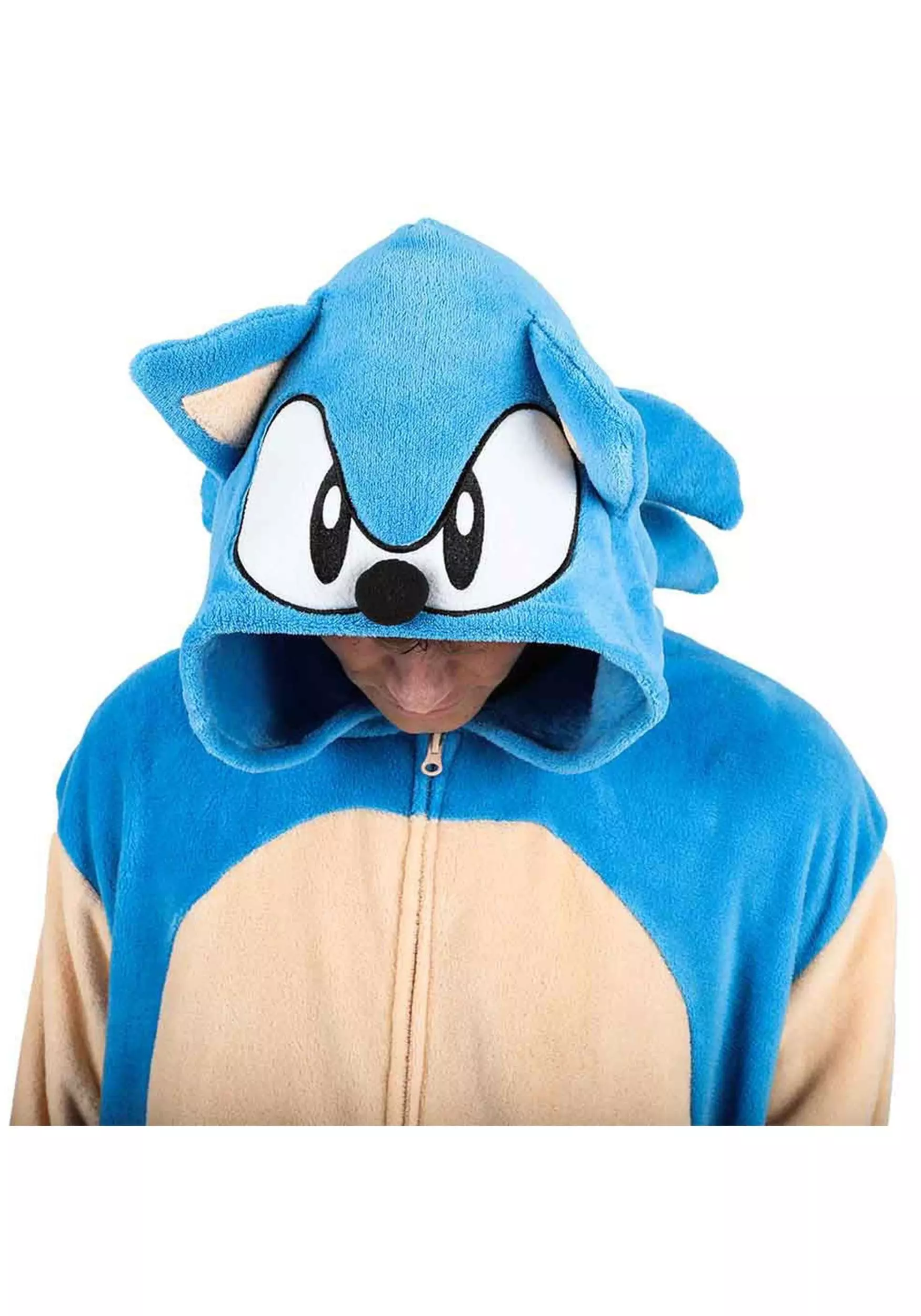 Bioworld Merchandising / Independent Sales Adult Sonic The Hedgehog Cosplay Union Suit 5 Bioworld Merchandising / Independent Sales Adult Sonic The Hedgehog Cosplay Union Suit - Image 5